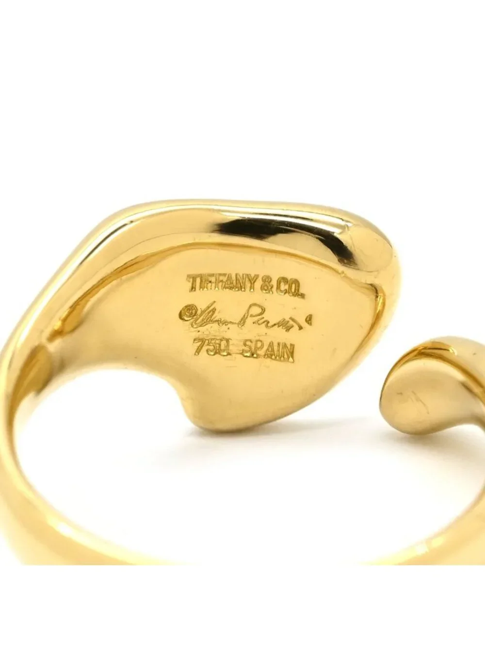 Tiffany & Co Ring Full Heart Yellow Gold T& 18k Elsa Peretti